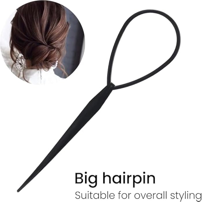 YXL 2Pcs Hair Braiding Tool, Topsy Tail Hair Tool, Hair Loop Pull Through Tool, Hair Plaiting Tool for Making Women and Girls Hair Style - Image 4